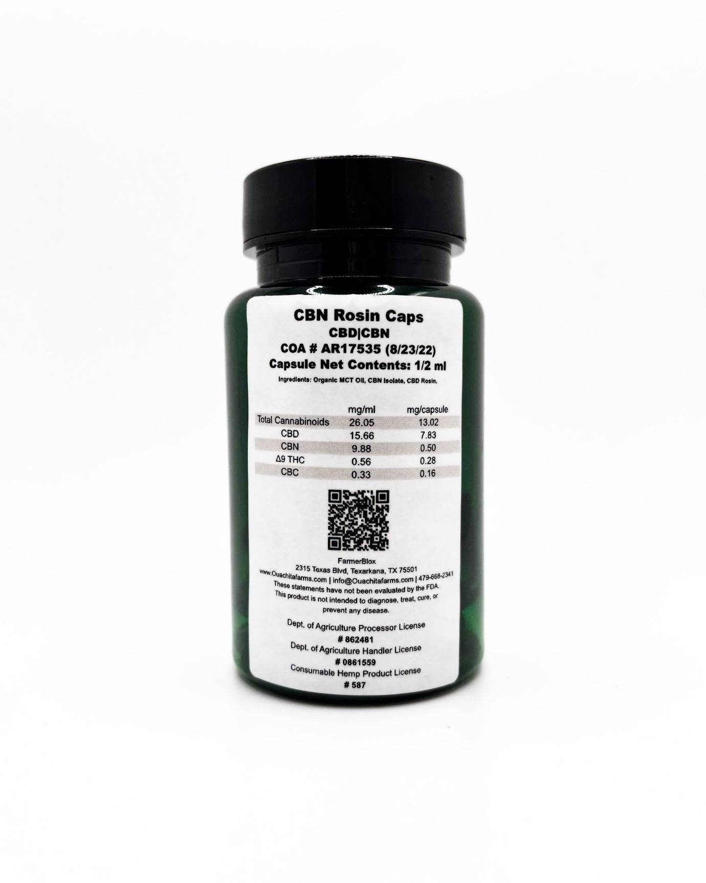 CBN Rosin Caps (Nighttime) - Ouachita Farms