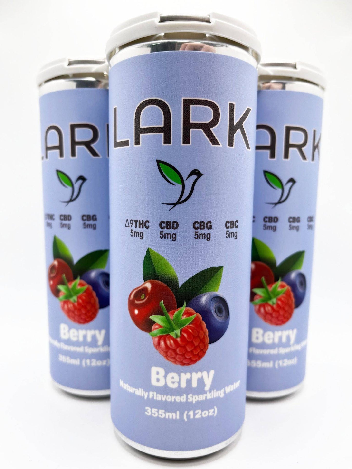 Lark 20mg Full Spectrum Seltzer Δ9THC|CBD|CBG|CBC Berry - Ouachita Farms