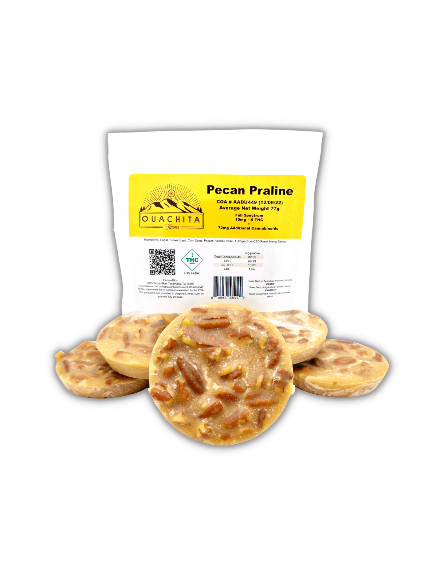 △9 THC Pecan Praline - Full Spectrum Rosin Infused - Ouachita Farms