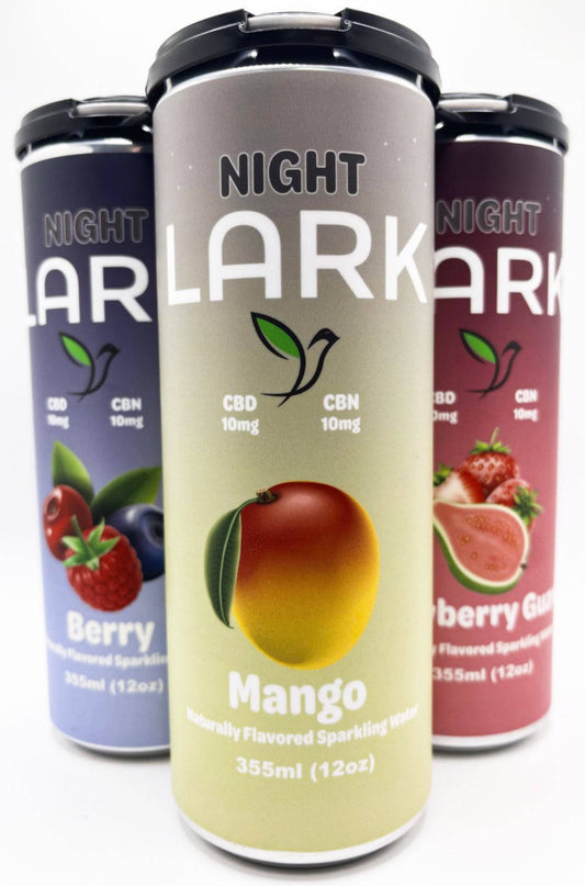 Night Lark 20mg Full Spectrum Seltzer CBN|CBD - 4 Flavor Variety Pack - Ouachita Farms
